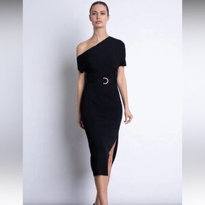 Elegant Black One-Shoulder Dress